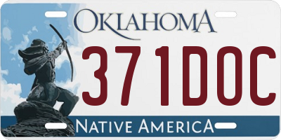 OK license plate 371DOC