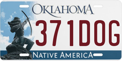OK license plate 371DOG