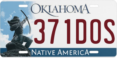 OK license plate 371DOS