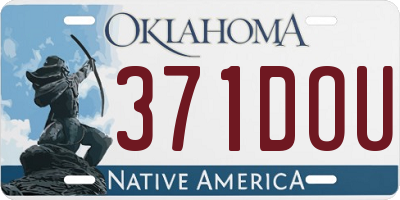 OK license plate 371DOU
