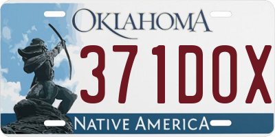 OK license plate 371DOX