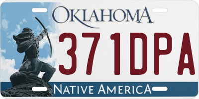 OK license plate 371DPA