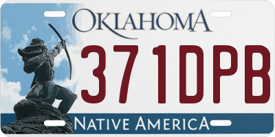 OK license plate 371DPB