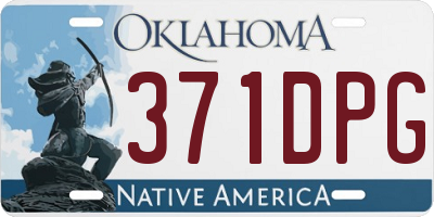 OK license plate 371DPG