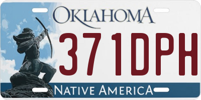 OK license plate 371DPH