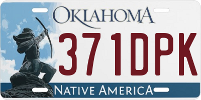 OK license plate 371DPK