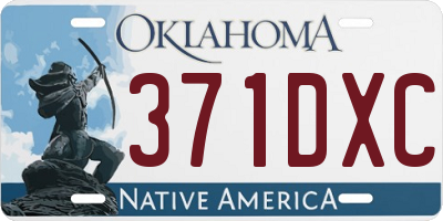 OK license plate 371DXC