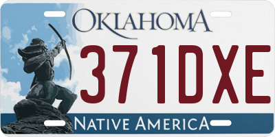 OK license plate 371DXE