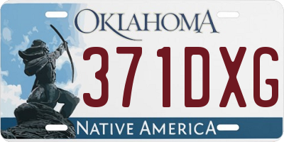 OK license plate 371DXG