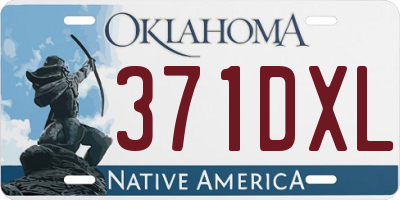 OK license plate 371DXL