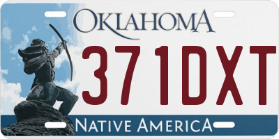 OK license plate 371DXT