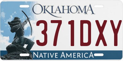 OK license plate 371DXY