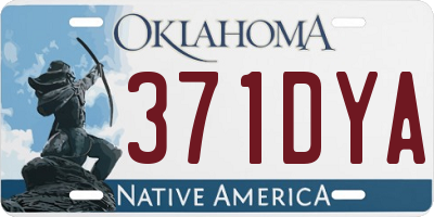 OK license plate 371DYA