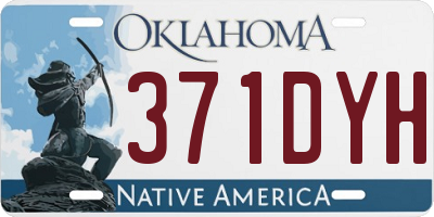OK license plate 371DYH