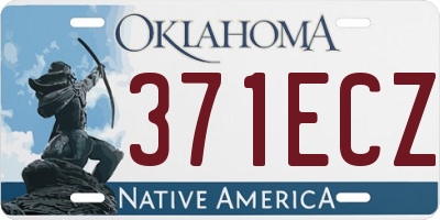 OK license plate 371ECZ