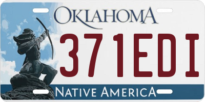 OK license plate 371EDI