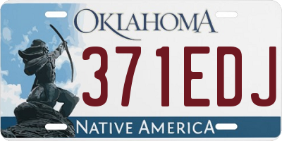 OK license plate 371EDJ