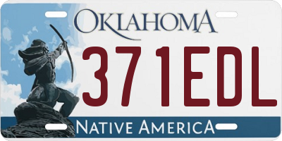 OK license plate 371EDL