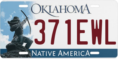 OK license plate 371EWL