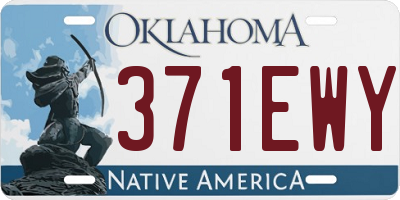 OK license plate 371EWY