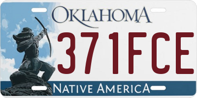 OK license plate 371FCE