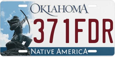 OK license plate 371FDR