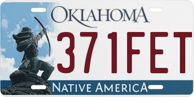 OK license plate 371FET