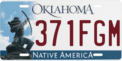 OK license plate 371FGM