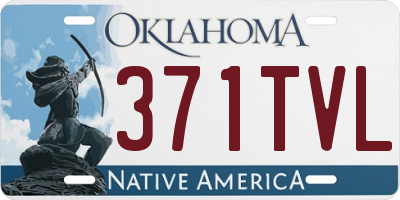 OK license plate 371TVL