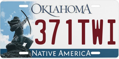 OK license plate 371TWI