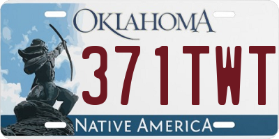 OK license plate 371TWT