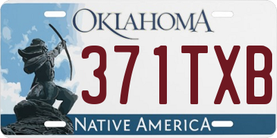 OK license plate 371TXB