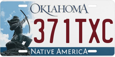 OK license plate 371TXC