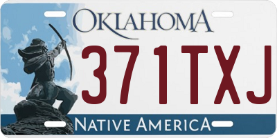 OK license plate 371TXJ