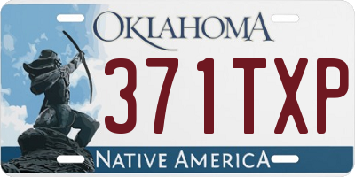 OK license plate 371TXP