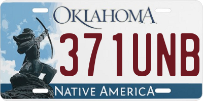 OK license plate 371UNB