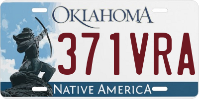 OK license plate 371VRA