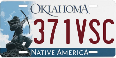 OK license plate 371VSC