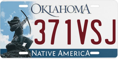 OK license plate 371VSJ