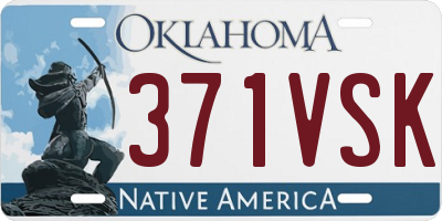 OK license plate 371VSK