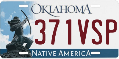 OK license plate 371VSP