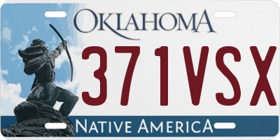 OK license plate 371VSX