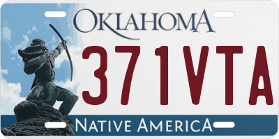 OK license plate 371VTA