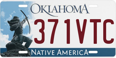 OK license plate 371VTC