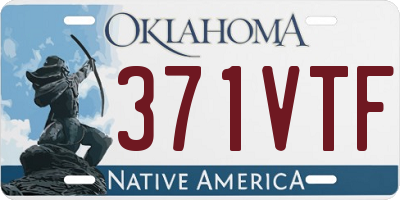 OK license plate 371VTF