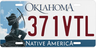 OK license plate 371VTL