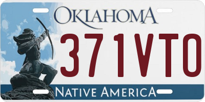 OK license plate 371VTO
