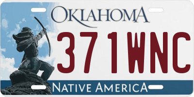 OK license plate 371WNC