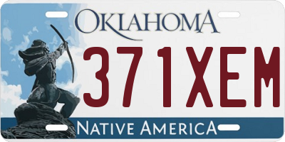 OK license plate 371XEM