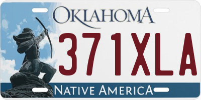 OK license plate 371XLA
